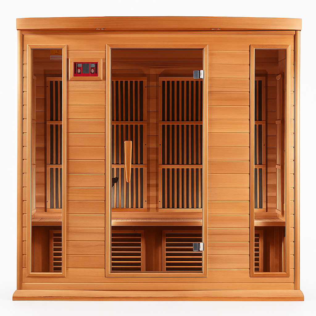 Maxxus 4 - Person Bluetooth Compatible FAR Infrared Sauna in Hemlock