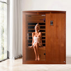 Madrid Elite 3 Person Low EMF Infrared Lighting Home Sauna