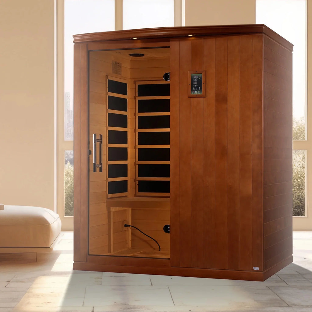 Madrid Elite 3 Person Low EMF Infrared Lighting Home Sauna